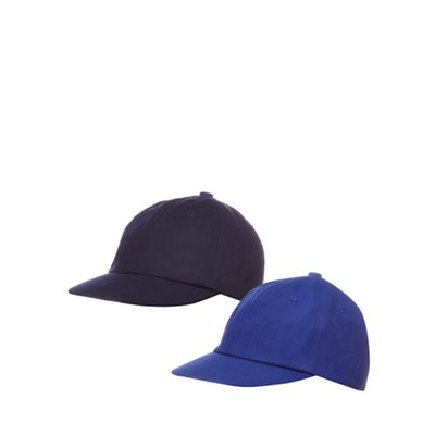 Pack of two boys' blue caps